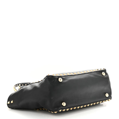 Valentino Garavani Vitello Small Rockstud Tote Black 4 of 9