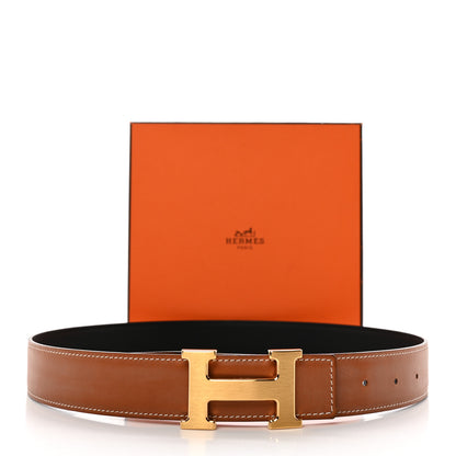 Hermes Barenia Chamonix 32mm H Belt 75 Fauve Black 10 of 10