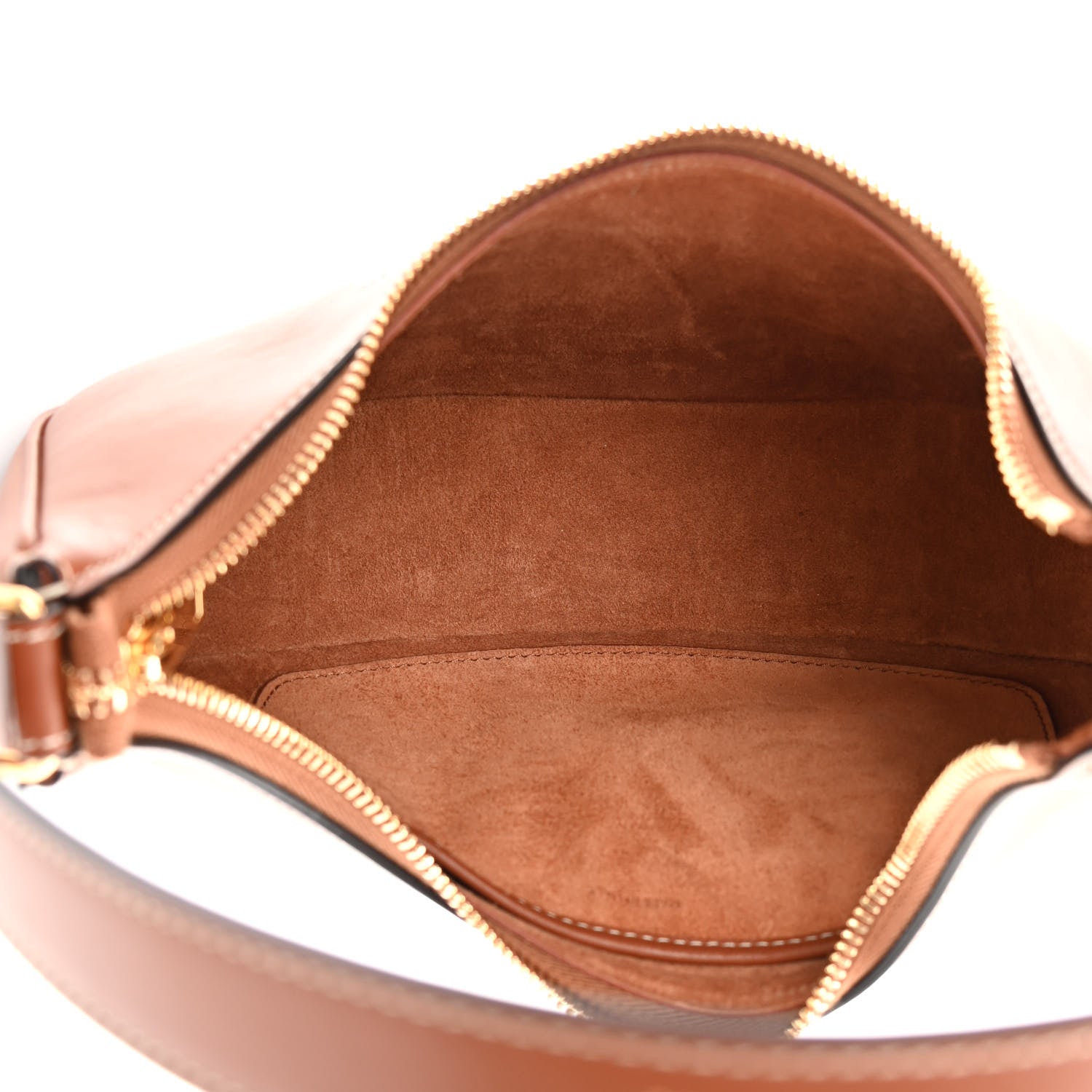 Celine Smooth Calfskin Triomphe Embroidered Ava Shoulder Bag Tan 5 of 12