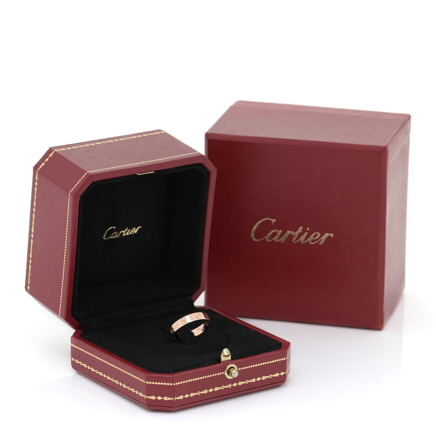 Cartier 18K Pink Gold 3.5mm LOVE Wedding Band Ring 50 5.25 5 of 5