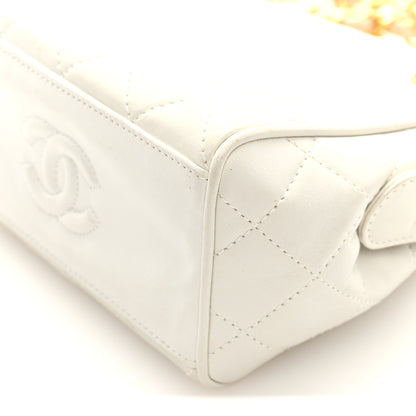 Chanel Lambskin Quilted Shoulder Bag White 10 of 10