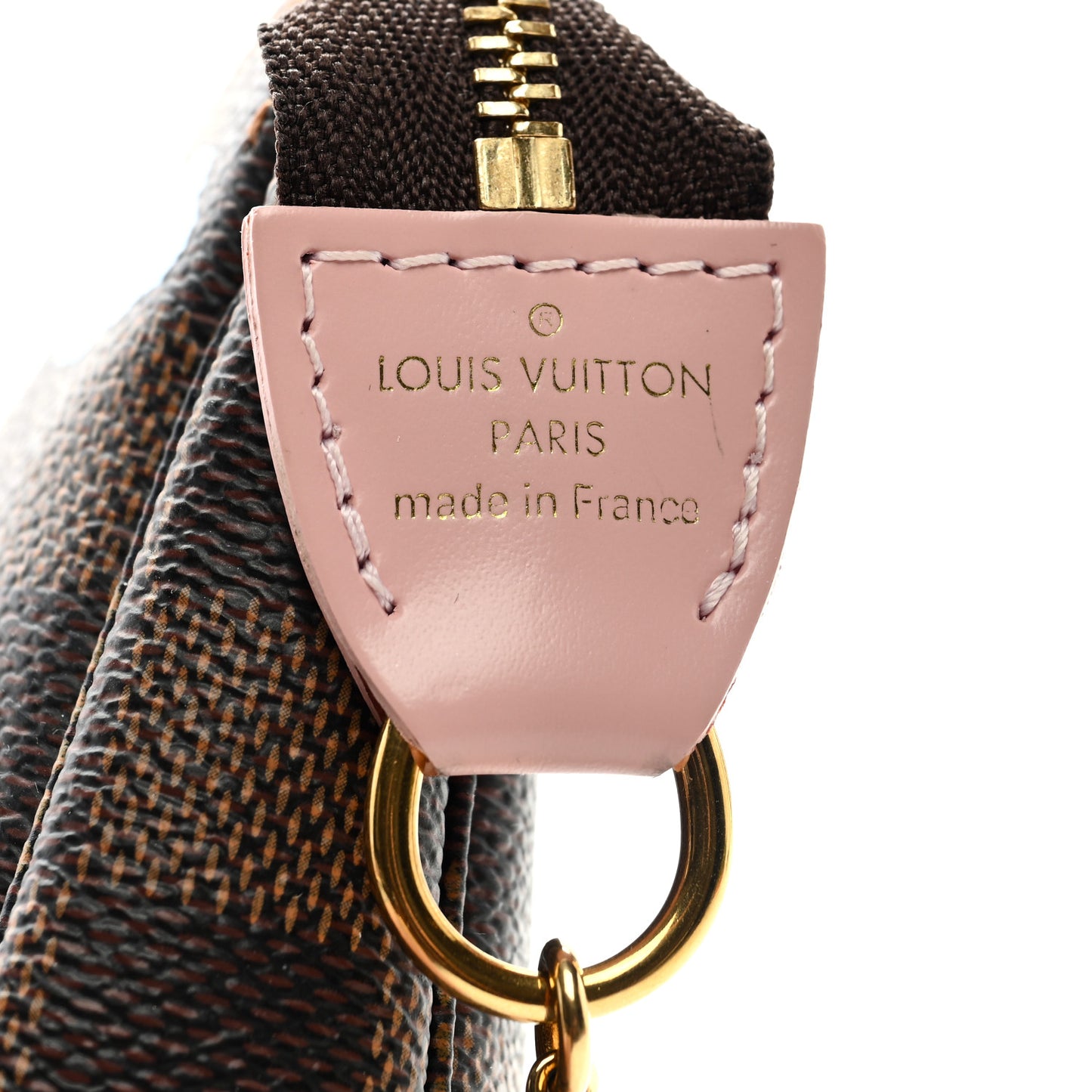 Damier Ebene 2020 Christmas Animation Big Wheel Mini Pochette Accessories Rose Ballerine