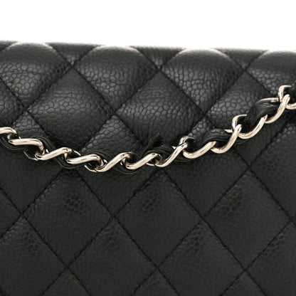 Chanel Caviar Quilted Medium Double Flap Black 14 of 15