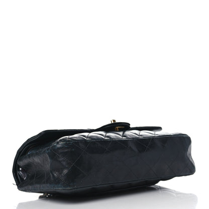 Chanel Lambskin Quilted Medium Double Flap Navy 4 of 15