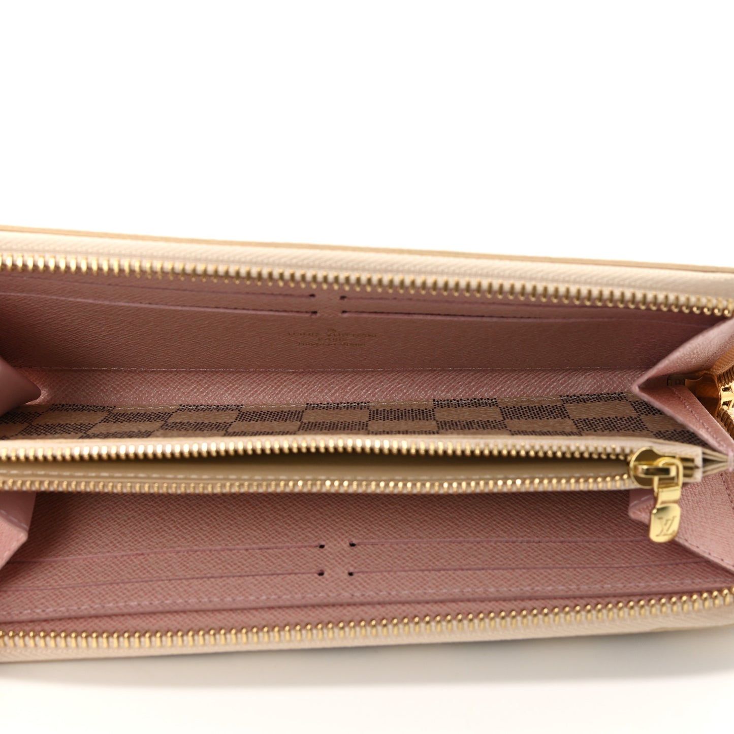 Damier Azur Clemence Wallet Rose Ballerine