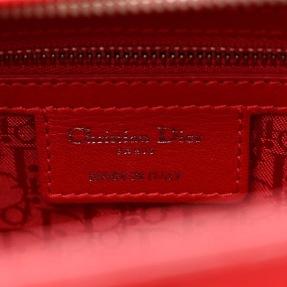 Christian Dior Lambskin Cannage Large Lady Dior Red 6 of 10