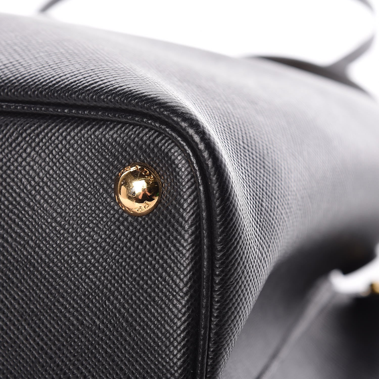 Prada Saffiano Cuir Large Double Bag Black Fuoco 12 of 14
