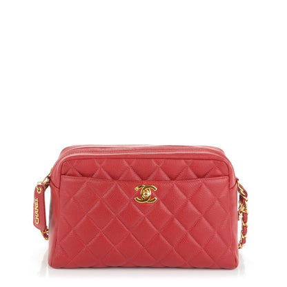 Chanel Caviar Quilted Camera Case Red 1 of 8