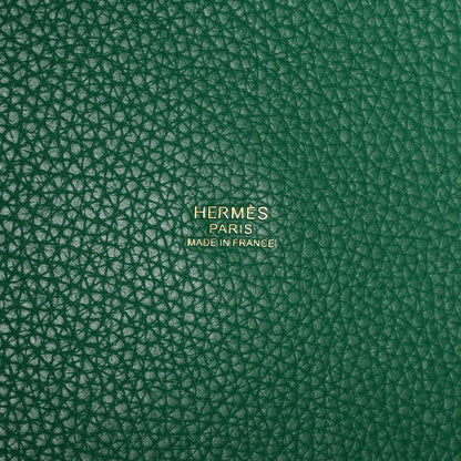 Hermes Taurillon Clemence Picotin Lock 22 MM Vert Vertigo 6 of 10