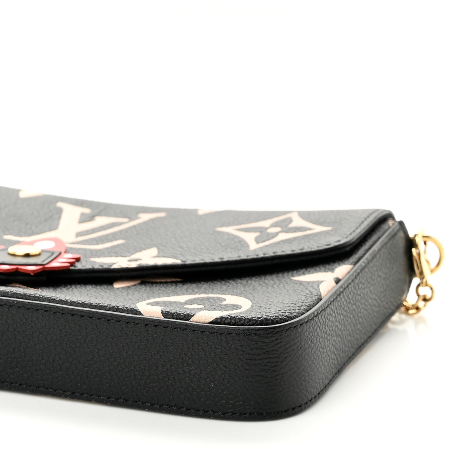 Louis Vuitton Empreinte Monogram Giant Crafty Pochette Felicie Black Crème 9 of 10