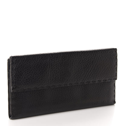 Fendi Calfskin Romano Selleria Continental Wallet Brown 3 of 8