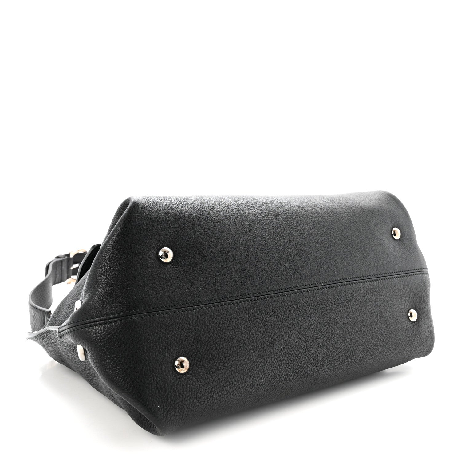 Salvatore Ferragamo Grained Calfskin Sofia Satchel Black 4 of 9