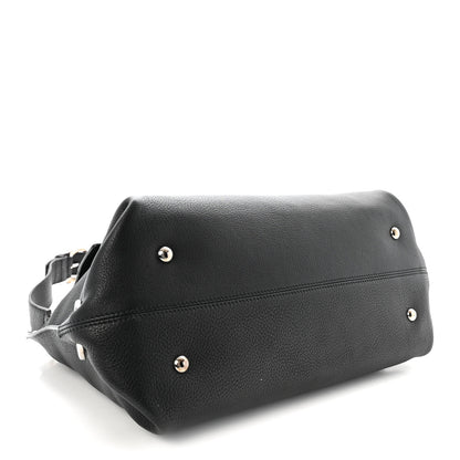 Salvatore Ferragamo Grained Calfskin Sofia Satchel Black 4 of 9