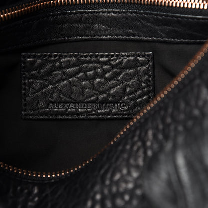 Alexander Wang Pebbled Lambskin Rocco Black Rose Gold Hardware 8 of 9