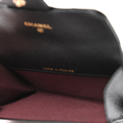Chanel Caviar Quilted Flap Card Holder Wallet Black 4 of 7
