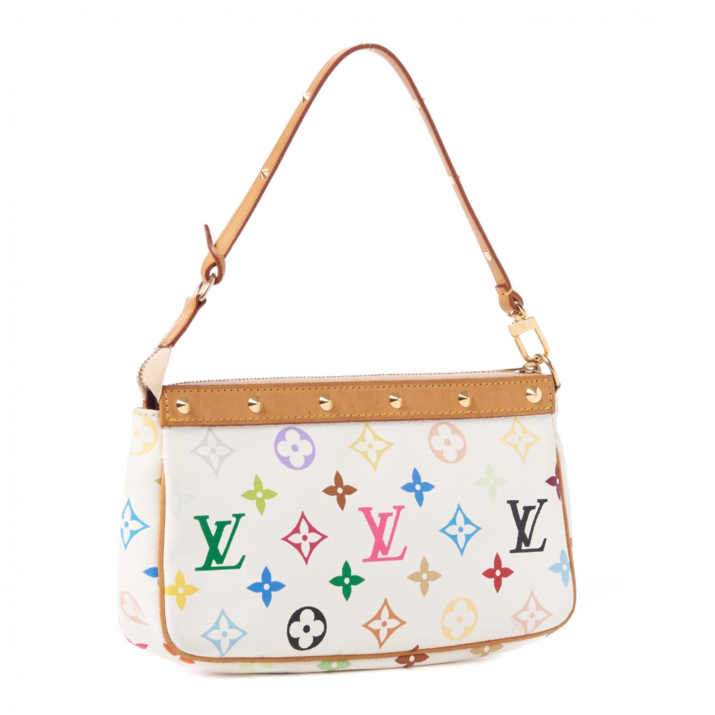 Monogram Multicolor Pochette Accessories White