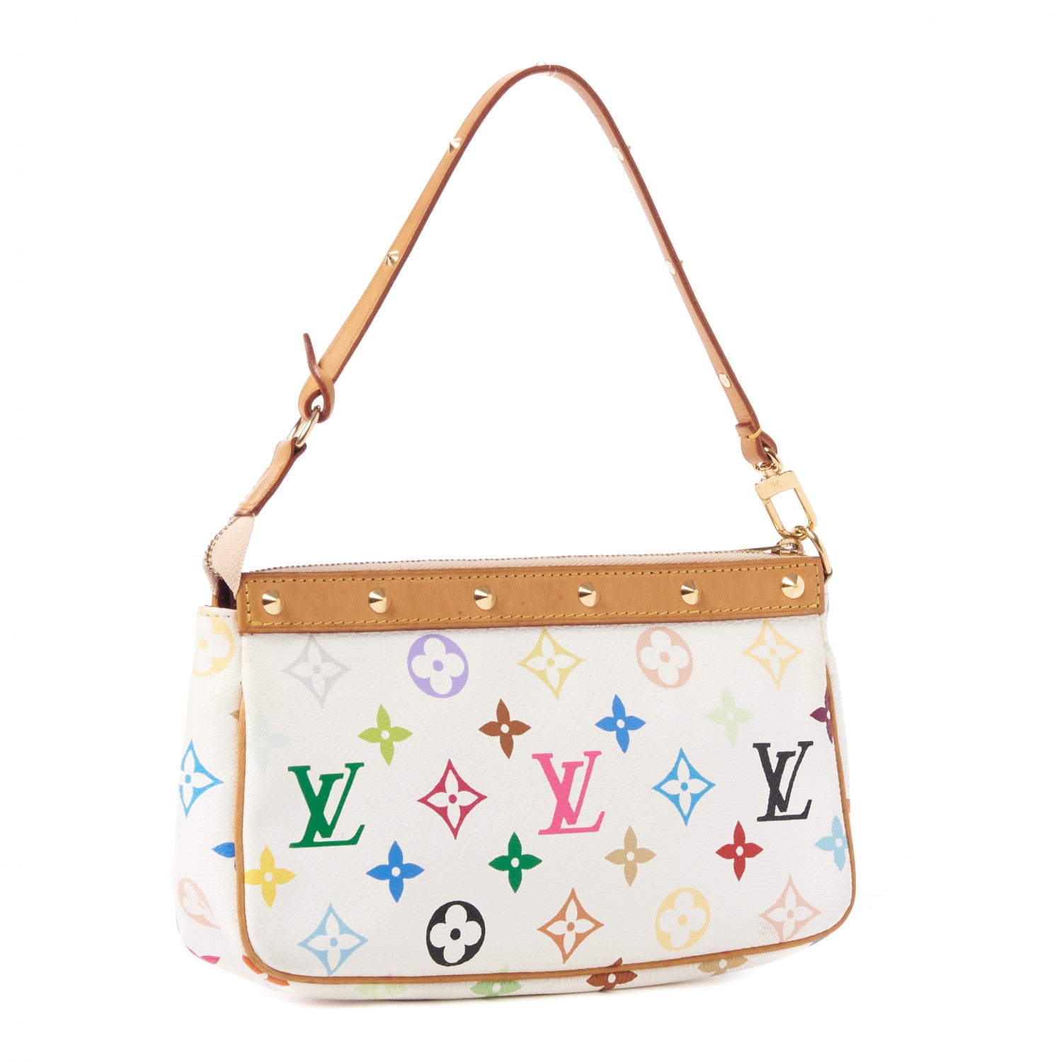 Louis Vuitton Monogram Multicolor Pochette Accessories White 2 of 7