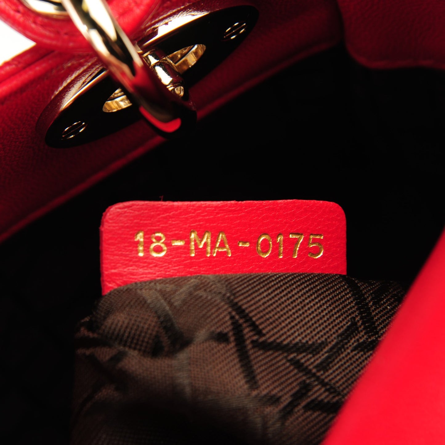 Lambskin Cannage Mini Lady Dior Red