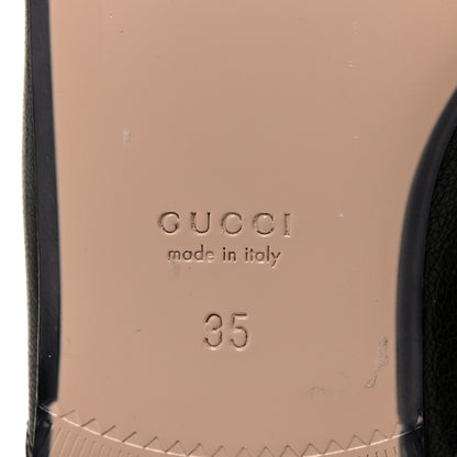 Gucci Goatskin Bee Star Embroidered Womens Princetown Slippers 35 Black 11 of 16