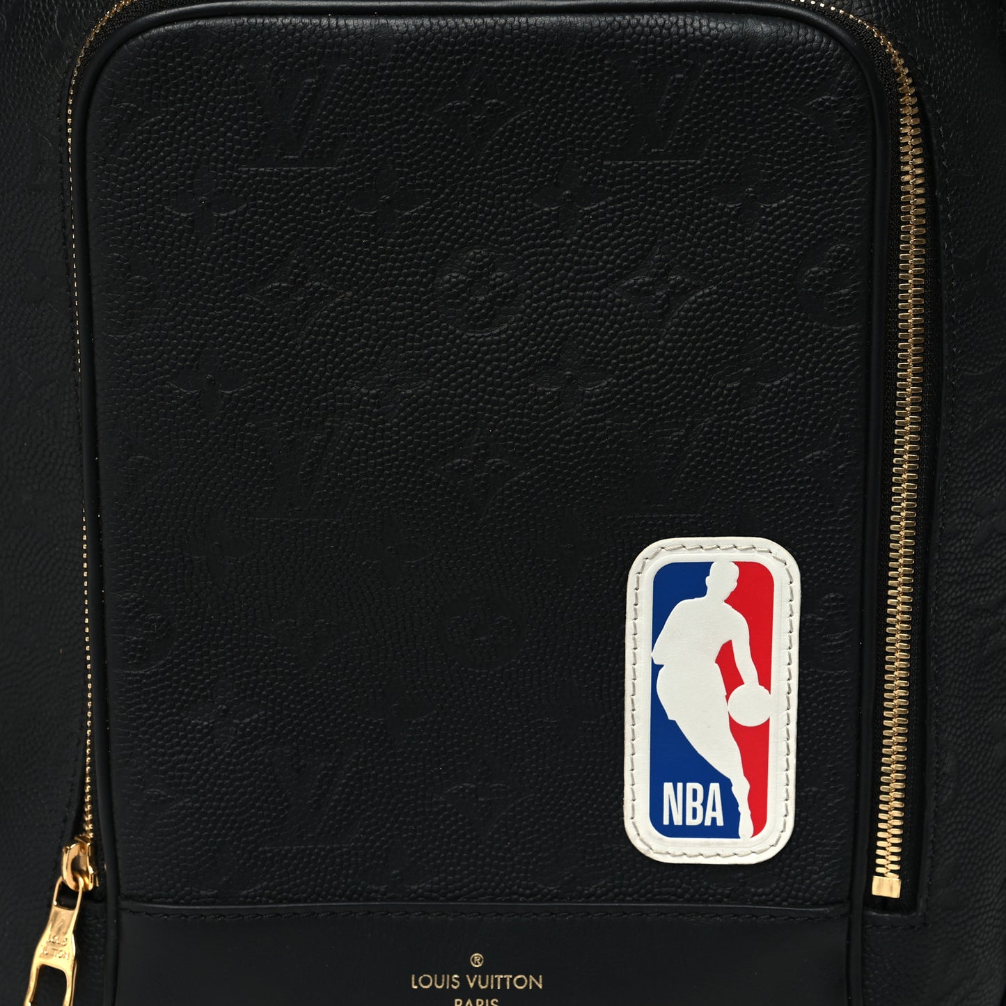 X NBA Grained Calfskin Monogram Basketball Backpack Black