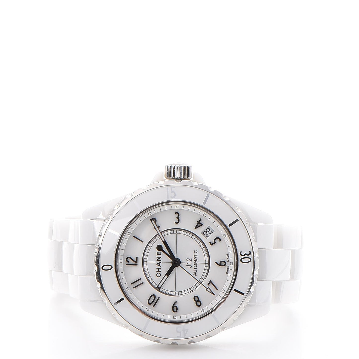 Stainless Steel Ceramic 38mm J12 Automatic Watch White