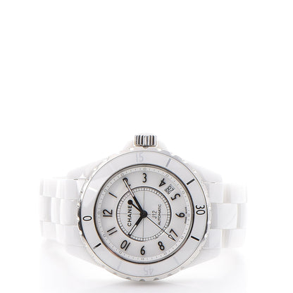 Chanel Stainless Steel Ceramic 38mm J12 Automatic Watch White 3 of 9