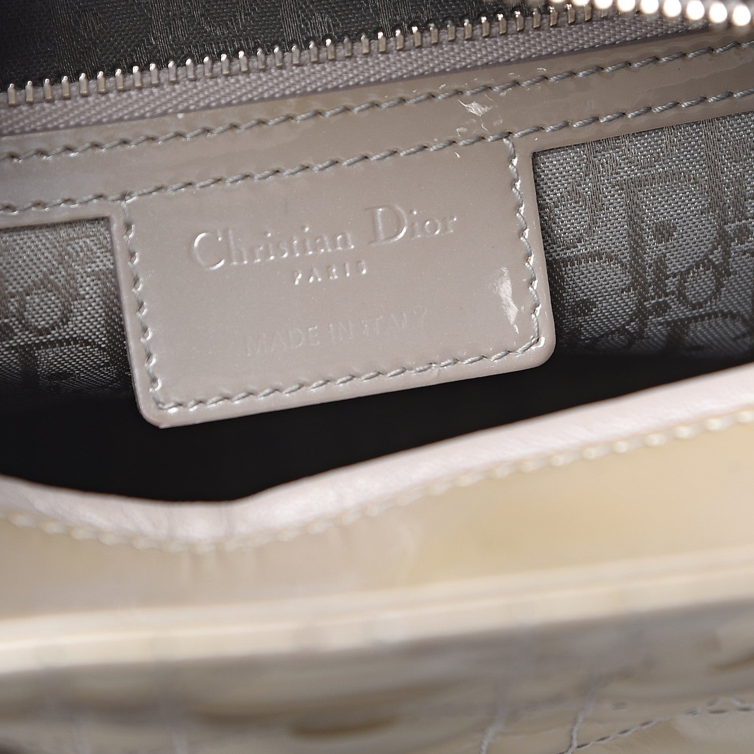 Christian Dior Patent Cannage Large Lady Dior Beige 6 of 21