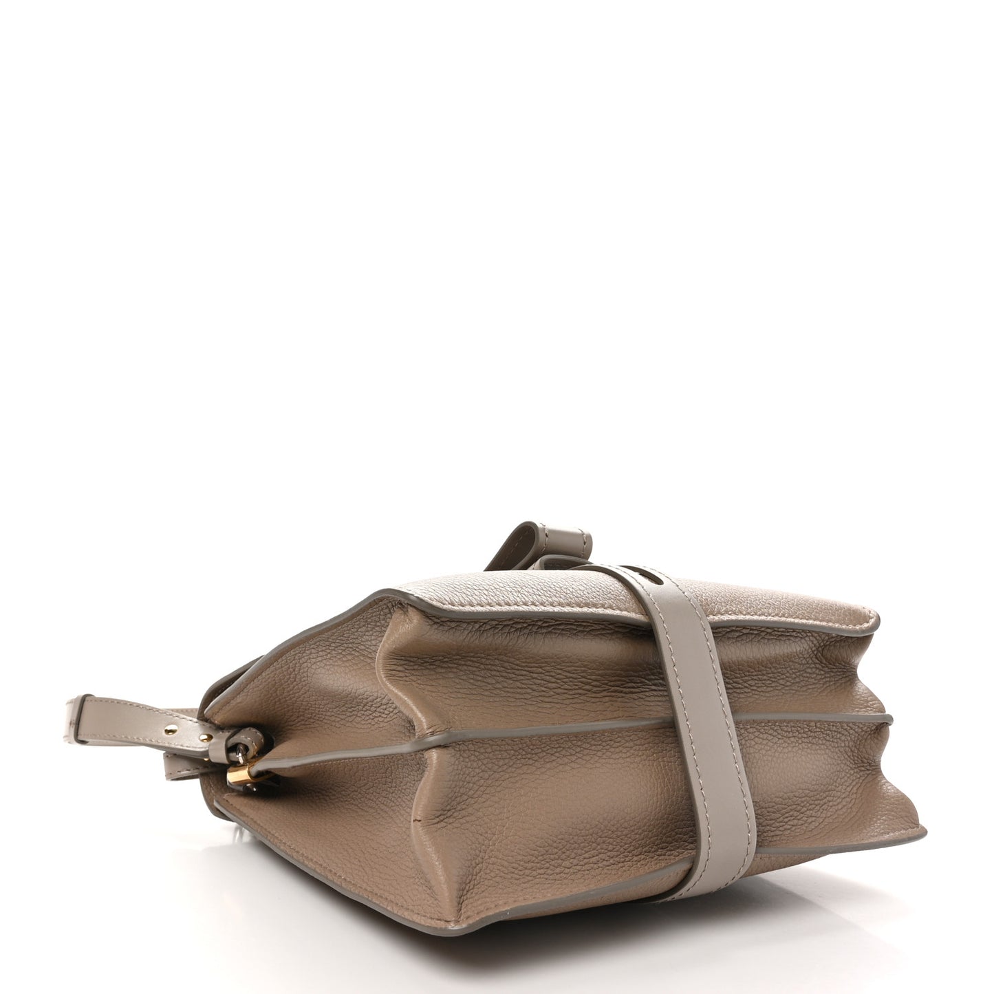Shiny Grained Calfskin Medium Aby Day Shoulder Bag Motty Grey