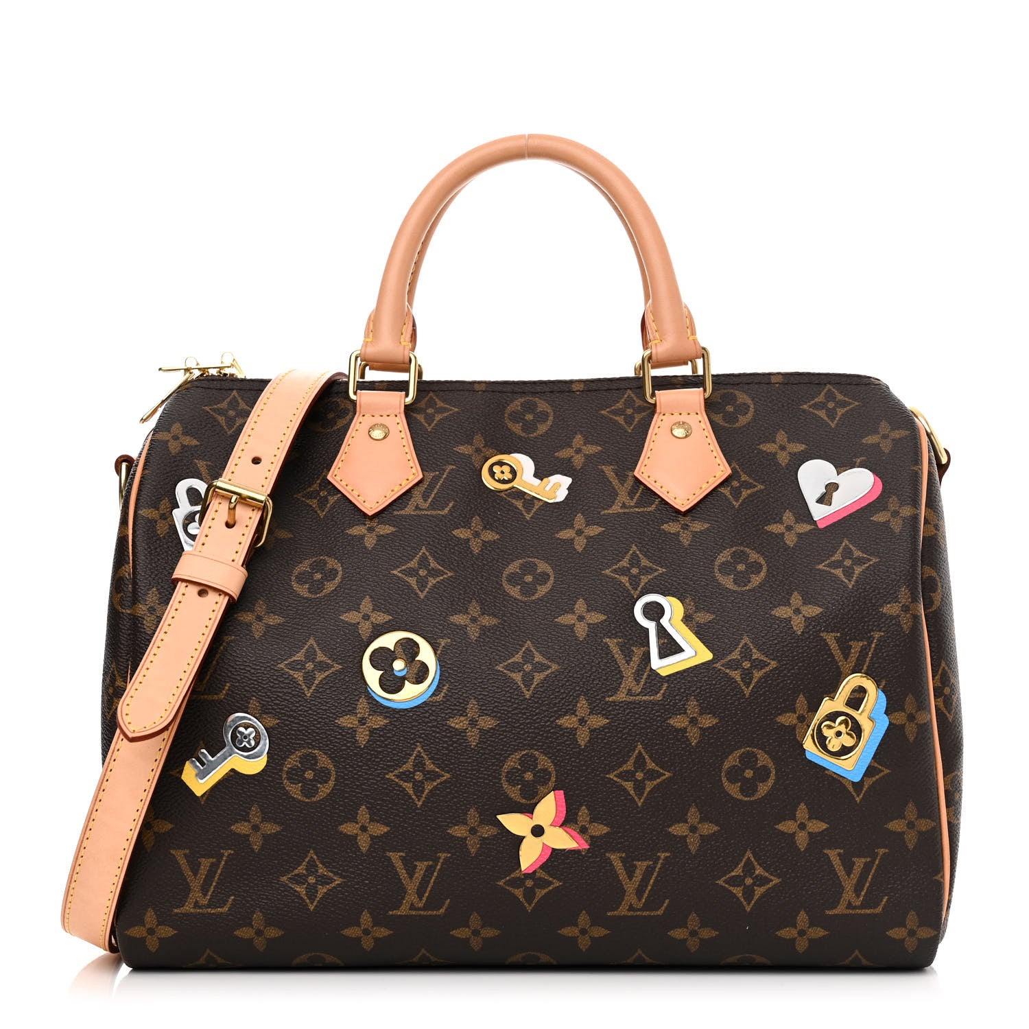 Louis Vuitton Monogram Love Lock Speedy Bandouliere 30 1 of 10