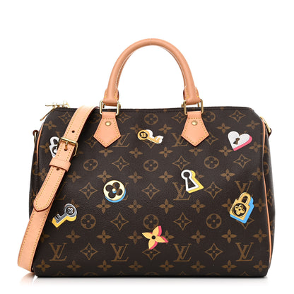 Louis Vuitton Monogram Love Lock Speedy Bandouliere 30 1 of 10