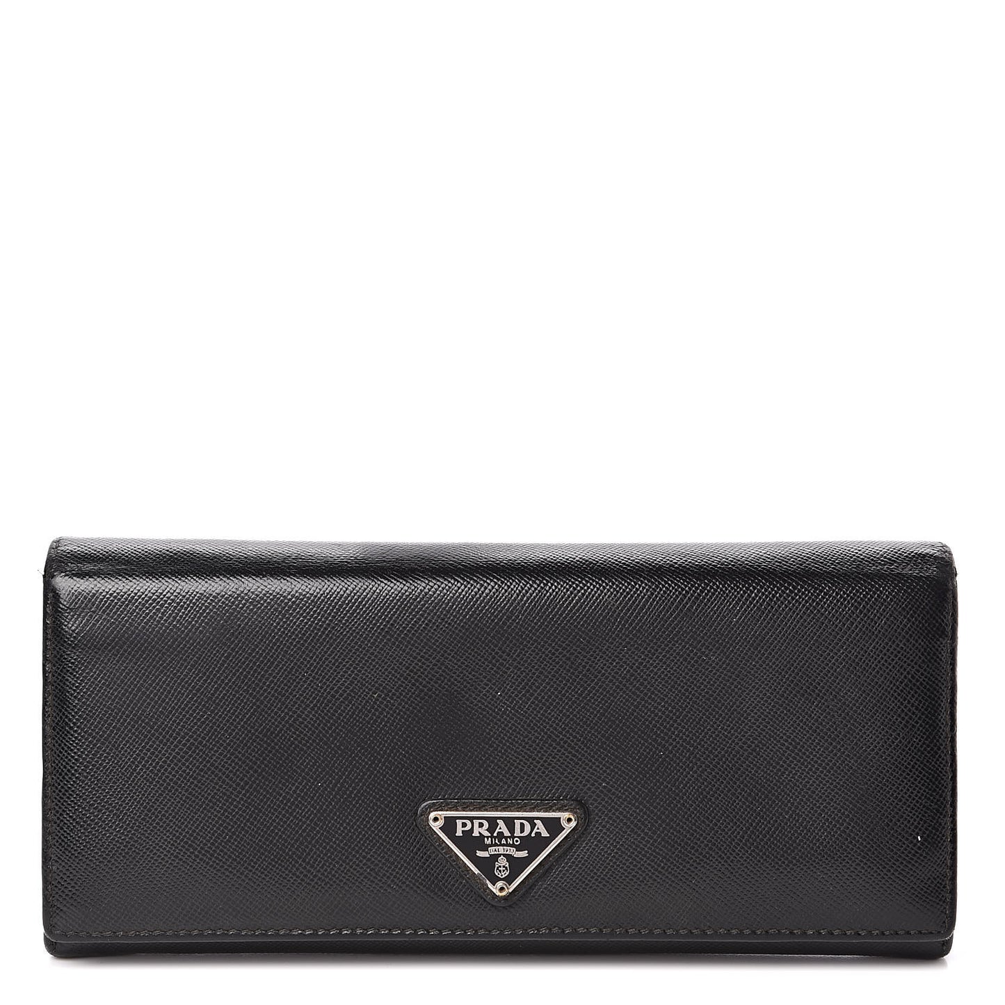 Saffiano Continental Flap Wallet Black