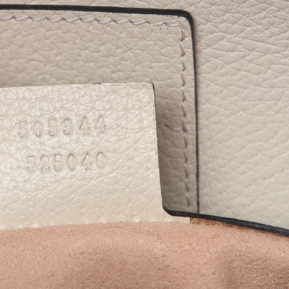 Gucci Grained Calfskin Web Stripe Butterfly Medium Totem Top Handle Bag White 9 of 11