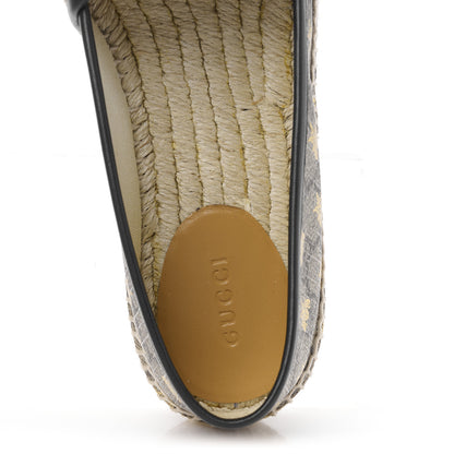Gucci GG Supreme Monogram Bees Espadrille Flats 39 Beige Ebony Oro Black 7 of 12