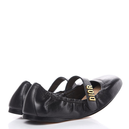 Christian Dior Lambskin Baby-D Ballet Flats 40 Black 4 of 11