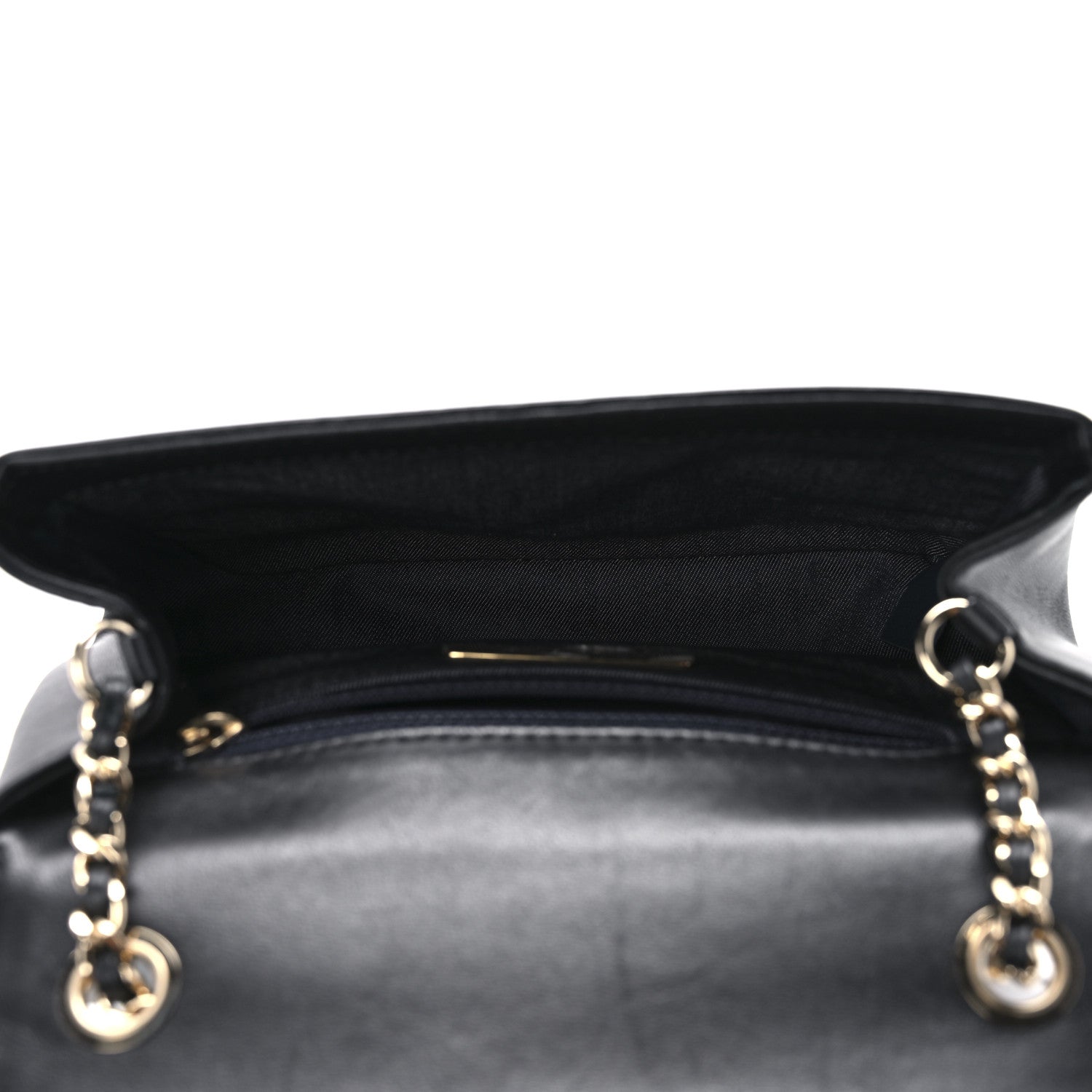 Chanel Lambskin CC Mania Flap Bag Black 5 of 9
