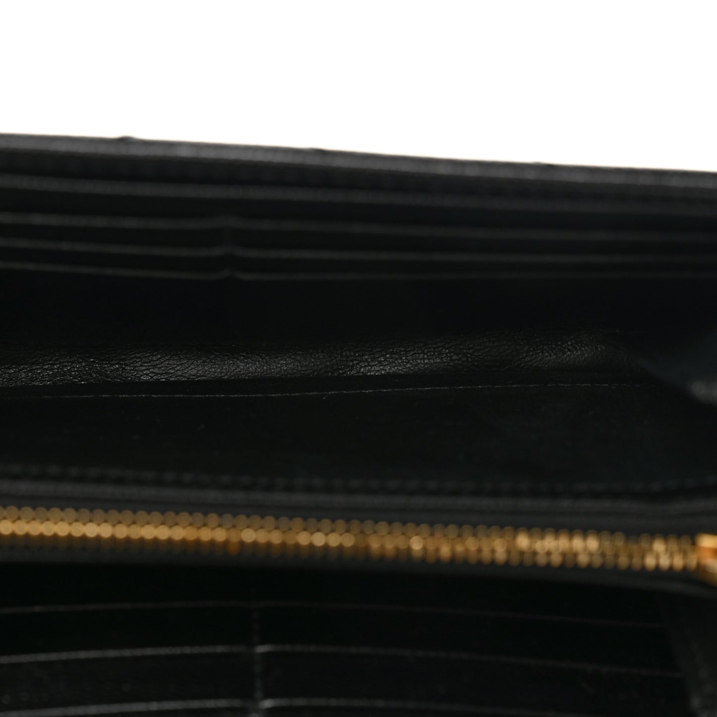 Grain De Poudre Matelasse Chevron Monogram Flap Wallet Black