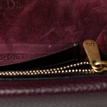 Christian Dior Grained Calfskin D-Bee Crossbody Burgundy 14 of 16