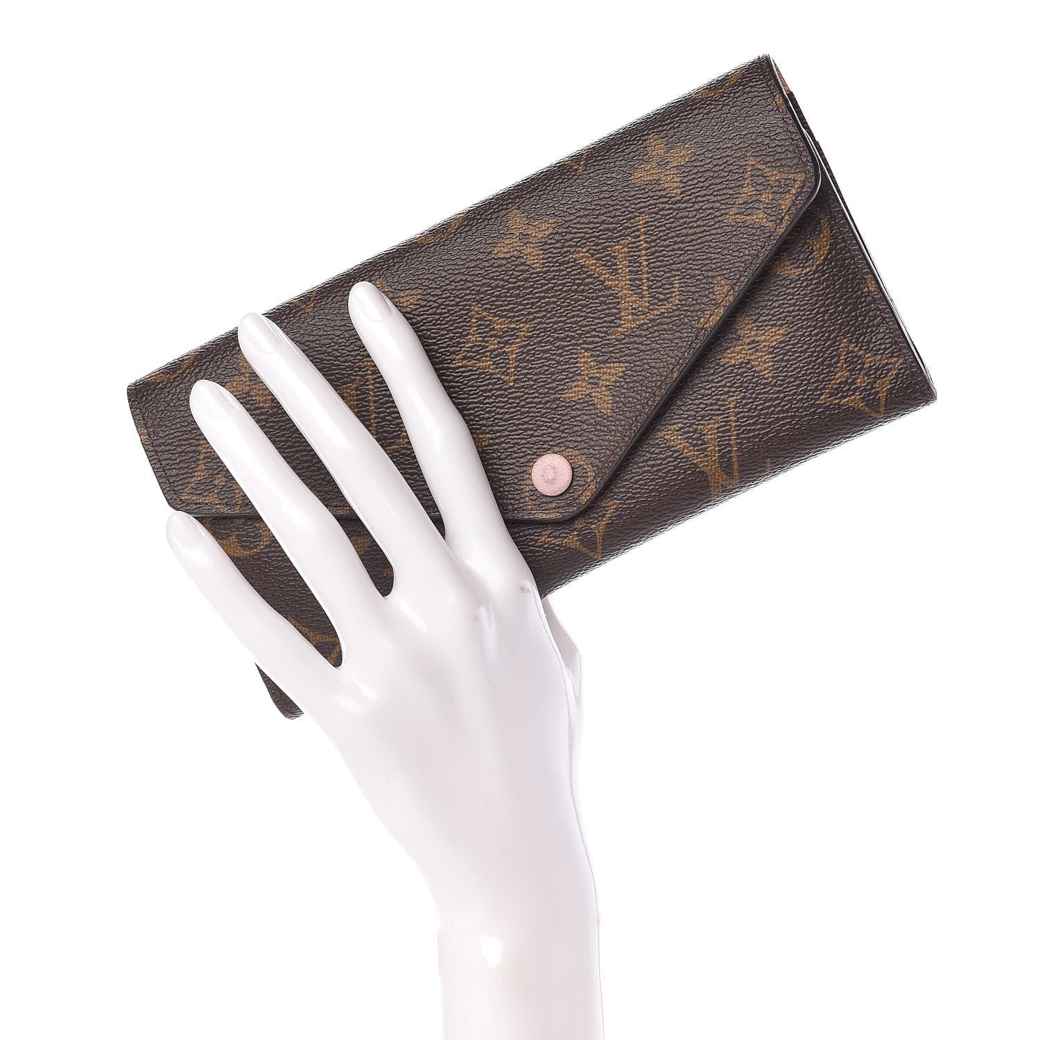 Louis Vuitton Monogram Josephine Wallet Rose Ballerine 2 of 17