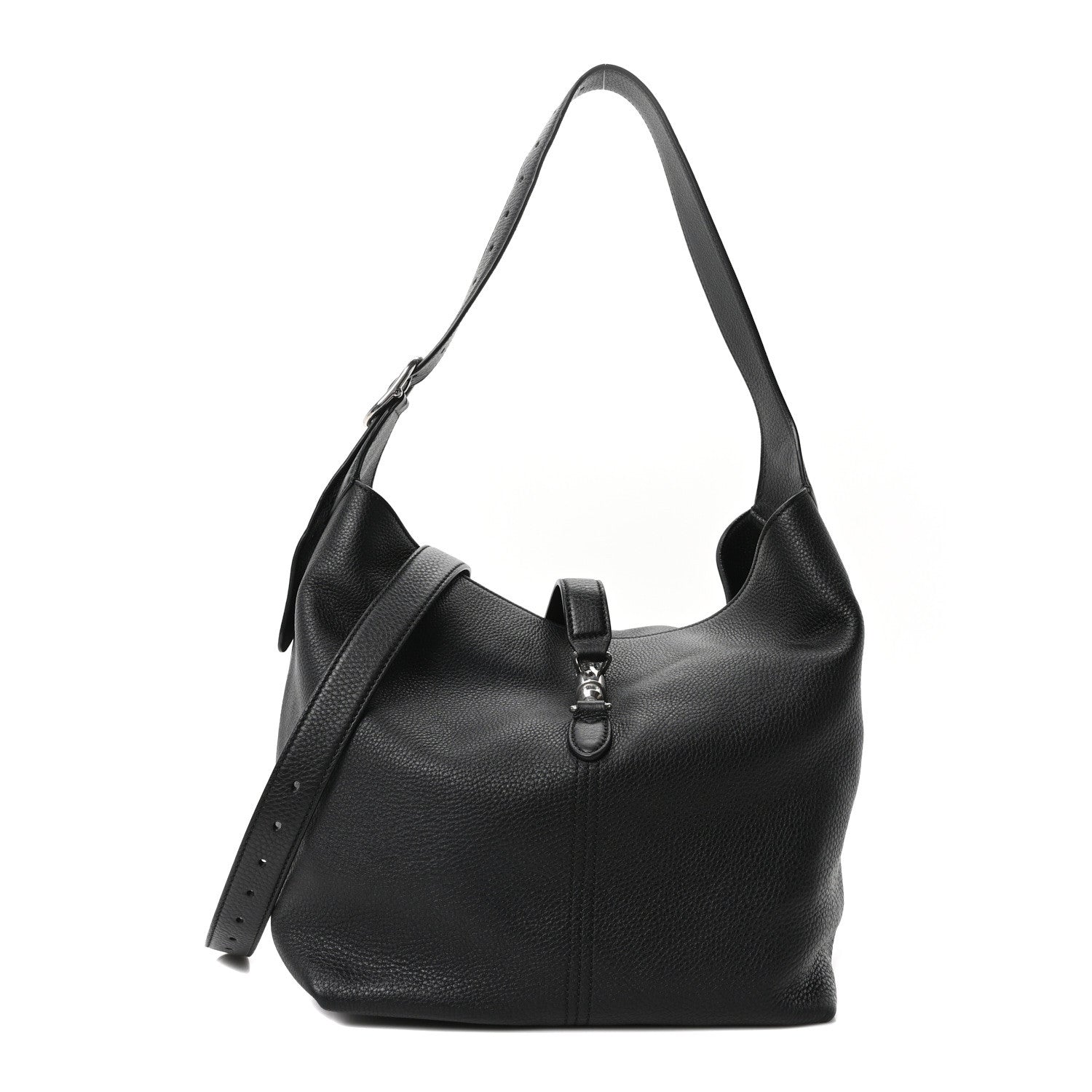 Gucci Soft Grained Calfskin Small Jackie 1961 Shoulder Bag Black 1 of 11