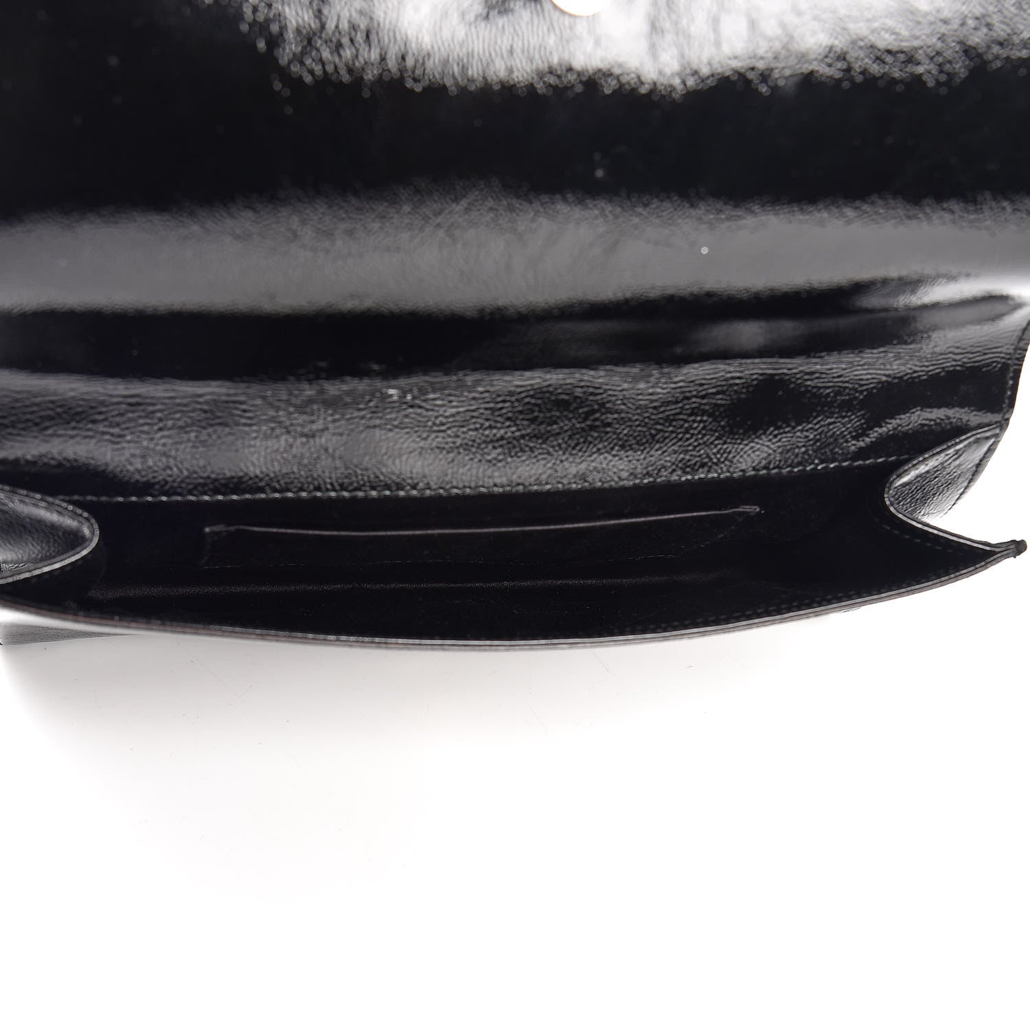 Saint Laurent Textured Patent Monogram Large Belle De Jour Clutch Black 5 of 6