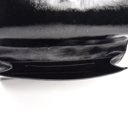 Saint Laurent Textured Patent Monogram Large Belle De Jour Clutch Black 5 of 6