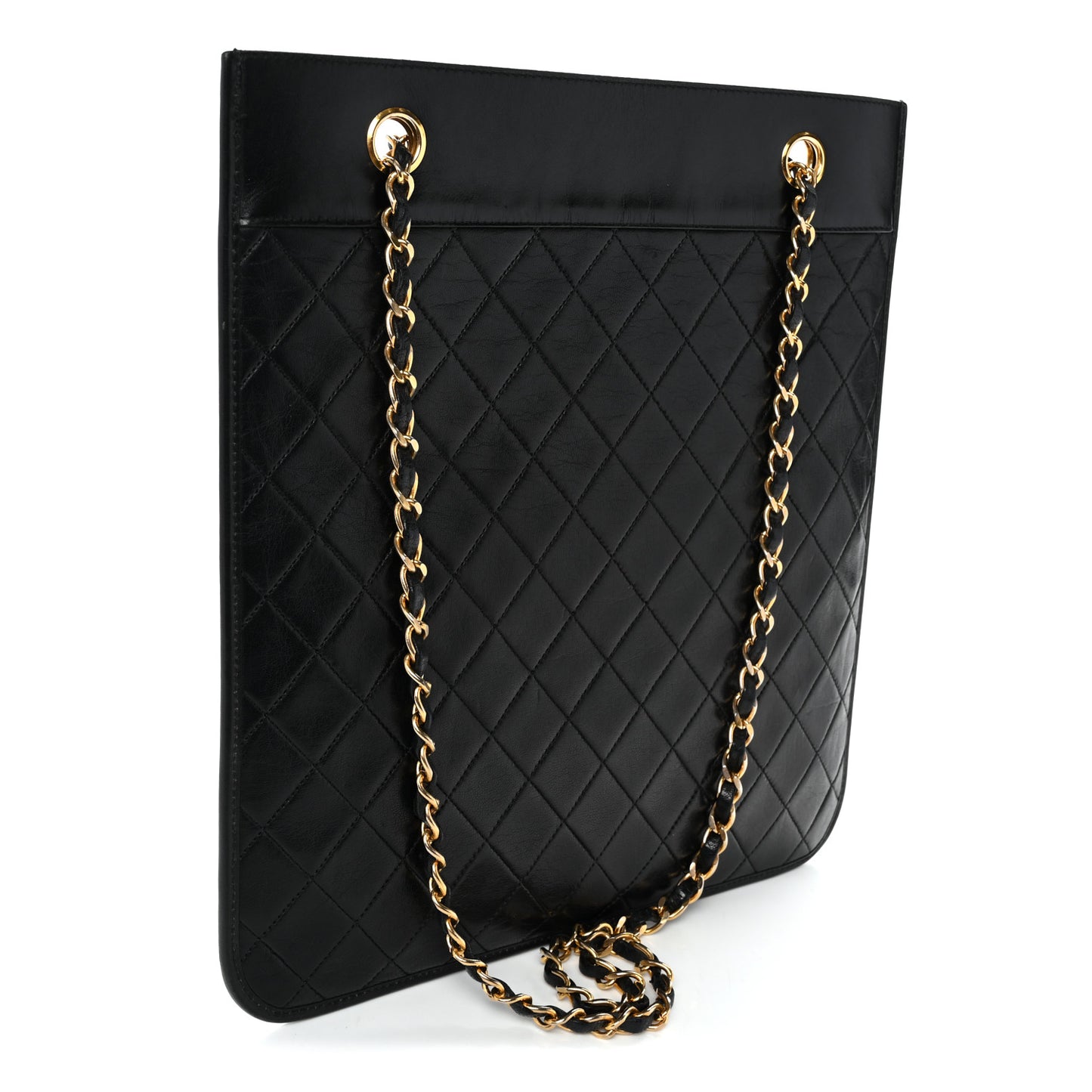 Lambskin Quilted CC Shoulder Bag Black