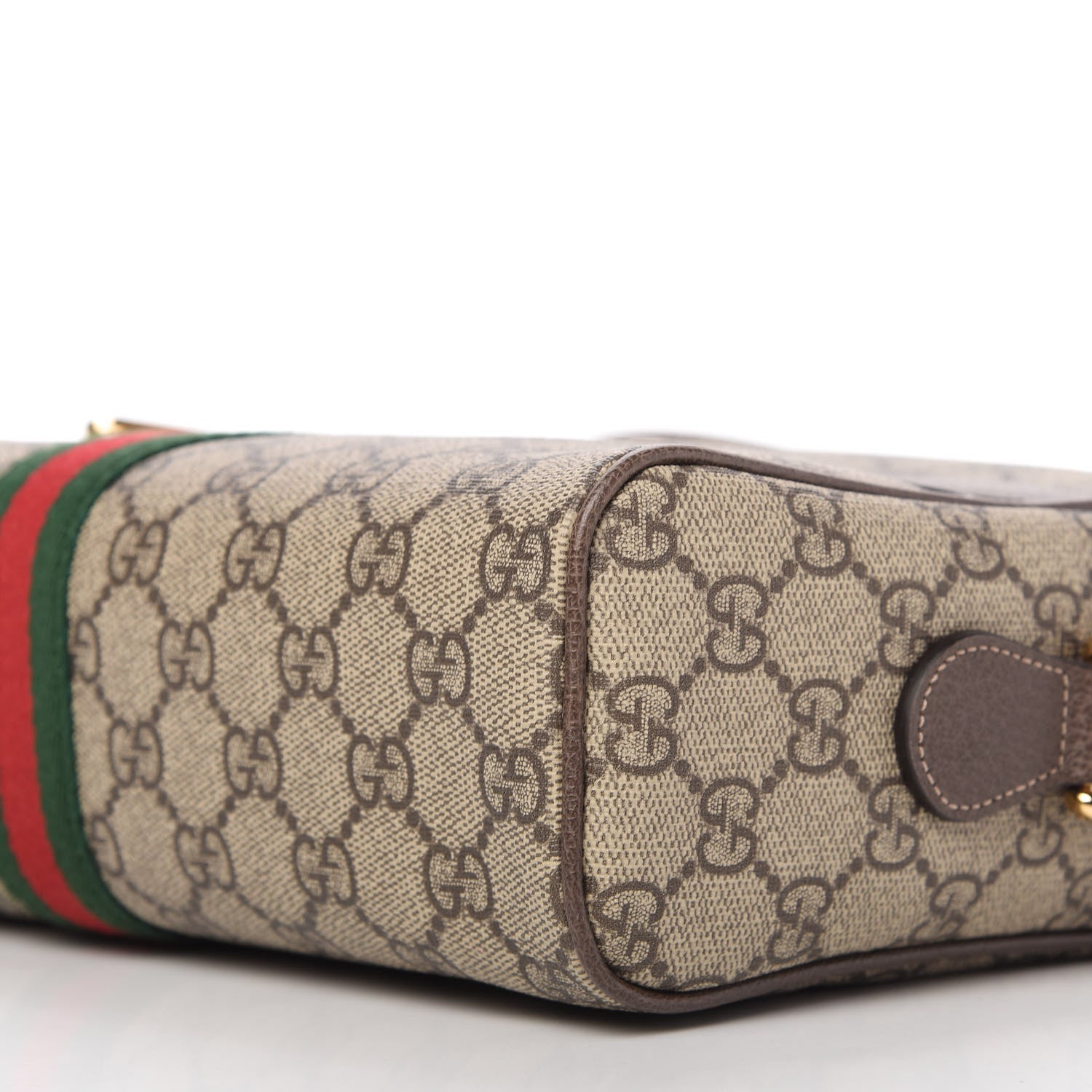 Gucci GG Supreme Monogram Web Small Ophidia Shoulder Bag Brown 7 of 10