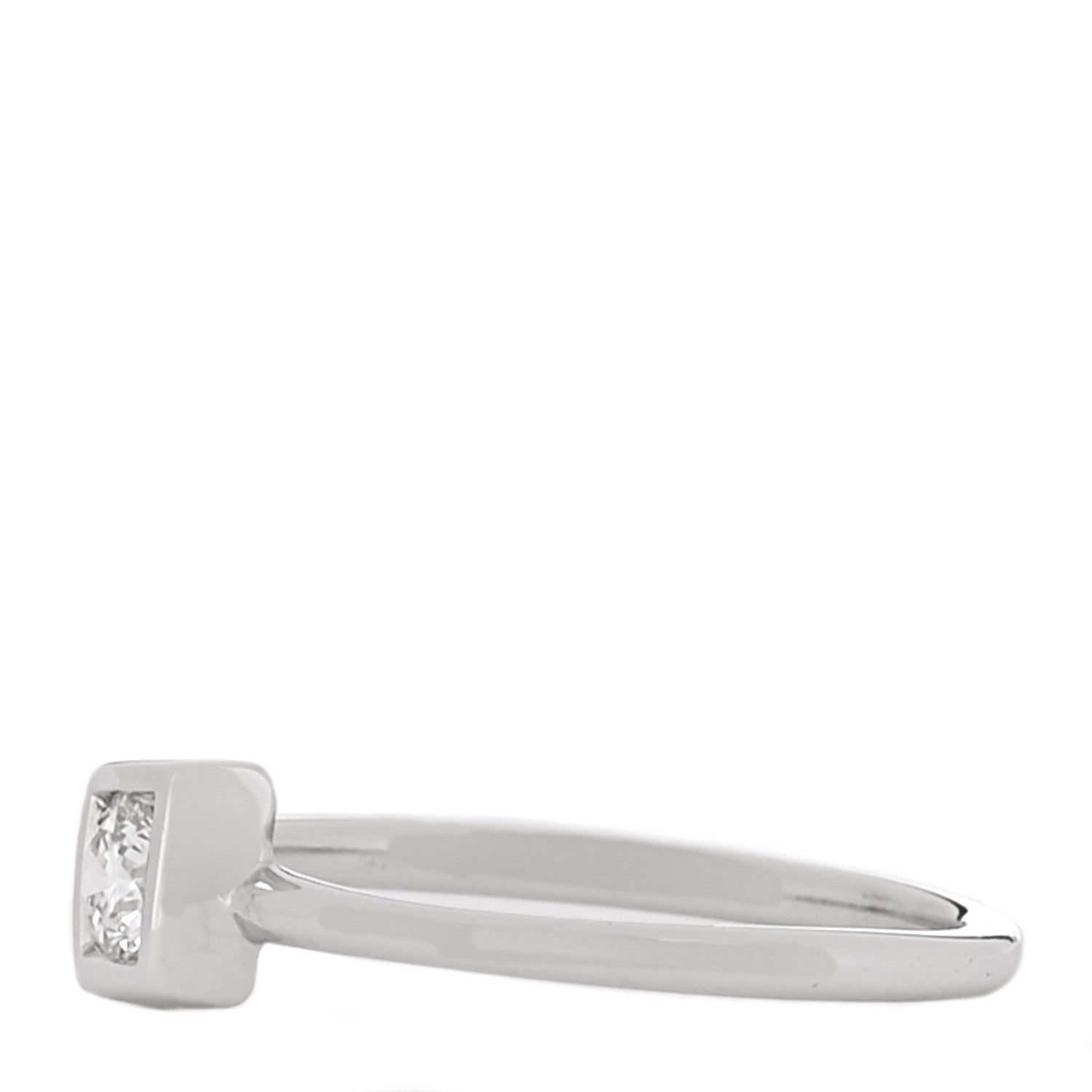 Tiffany 18K White Gold Diamond .17ct Frank Gehry Torque Ring 50 5.25 4 of 6