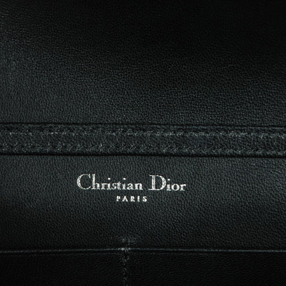 Christian Dior Grained Calfskin Diorama Wallet on Chain Pouch Black 6 of 8