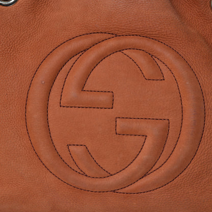 Gucci Vitello Range Medium Soho Chain Shoulder Bag Old Whisky 15 of 19