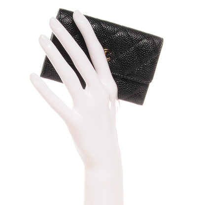 Chanel Caviar Quilted Flap Card Holder Black 2 of 8