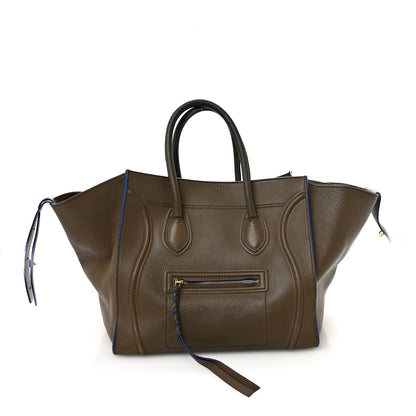 Celine Baby Grained Medium Phantom Luggage Taupe Blue Trim 1 of 10
