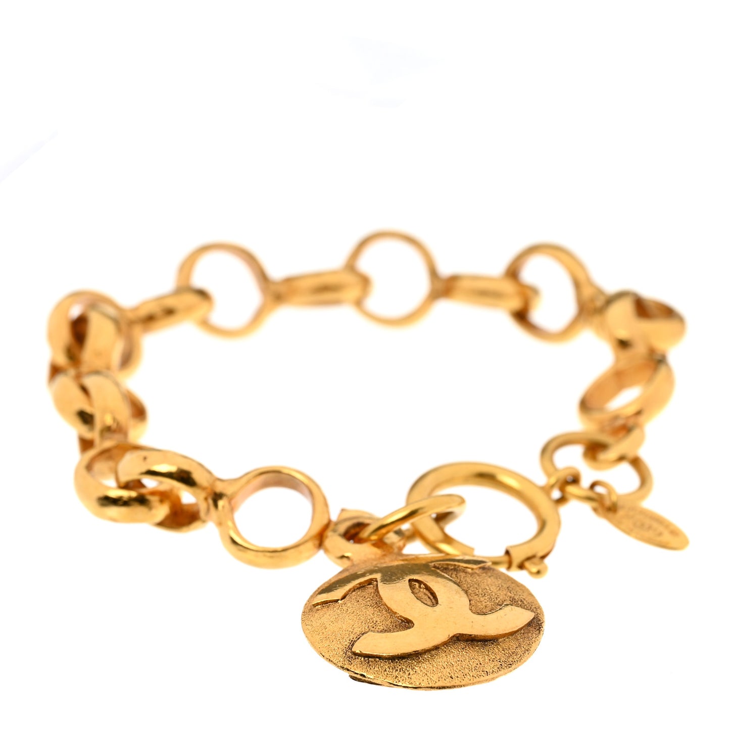Medallion CC Charm Bracelet Gold