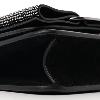 Salvatore Ferragamo Suede Crystal Mini Vara Bow Crossbody Bag Black 9 of 10